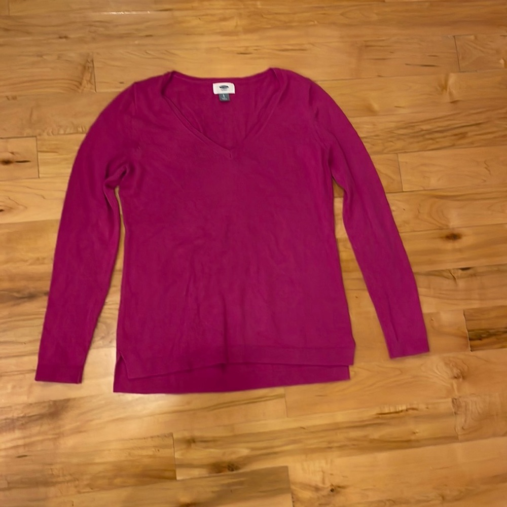 Hot Pink V Neck